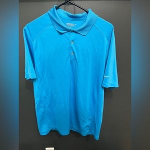 Mens blue Nike golf polo